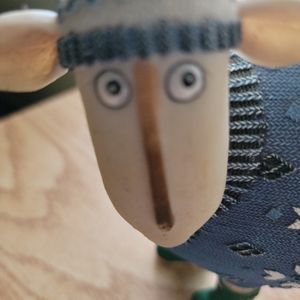 "Ewan" Rare Enesco  Ewe And me Piggy bank Alpine sweater and boots